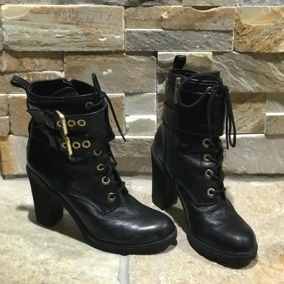 Guess Shoes - EUC Guess genuine leather combat boots